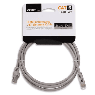 CABLE ARGOM RED CAT6 6.5FT/2M -GRIS -ARG-CB-1552