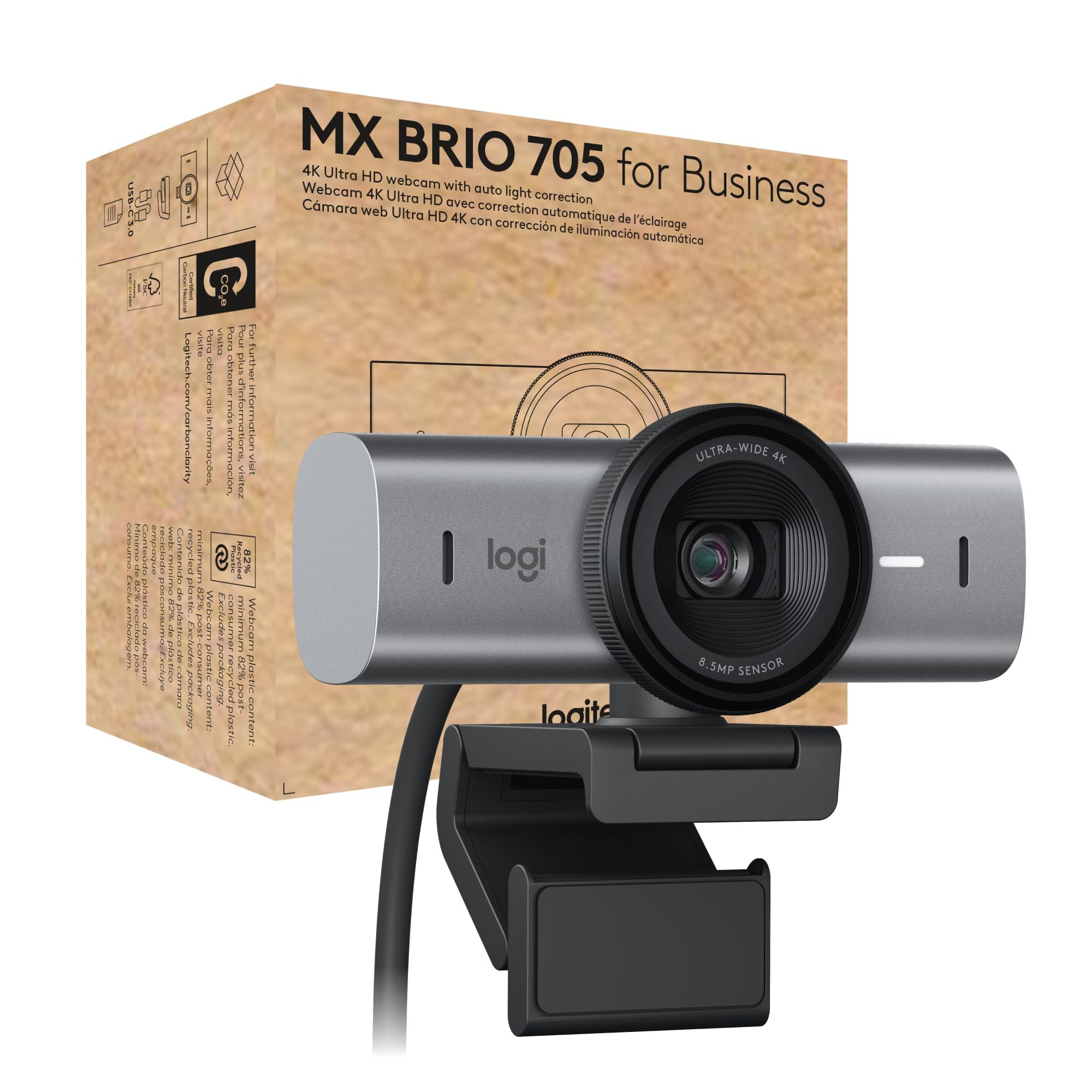 CAMARA WEB LOGITECH BRIO 705 BUSINESS 4K USB-C