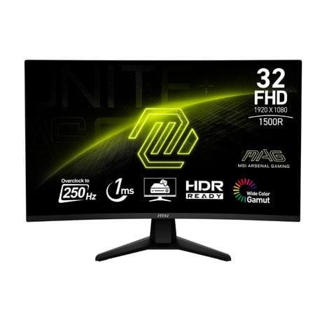 Monitor MSI MAG 32C6X - Curvo 1500 R - 31.5" - FHD - 1MS - 1920x1080 - 250Hz - Negro - 9S6-3DD41M-013