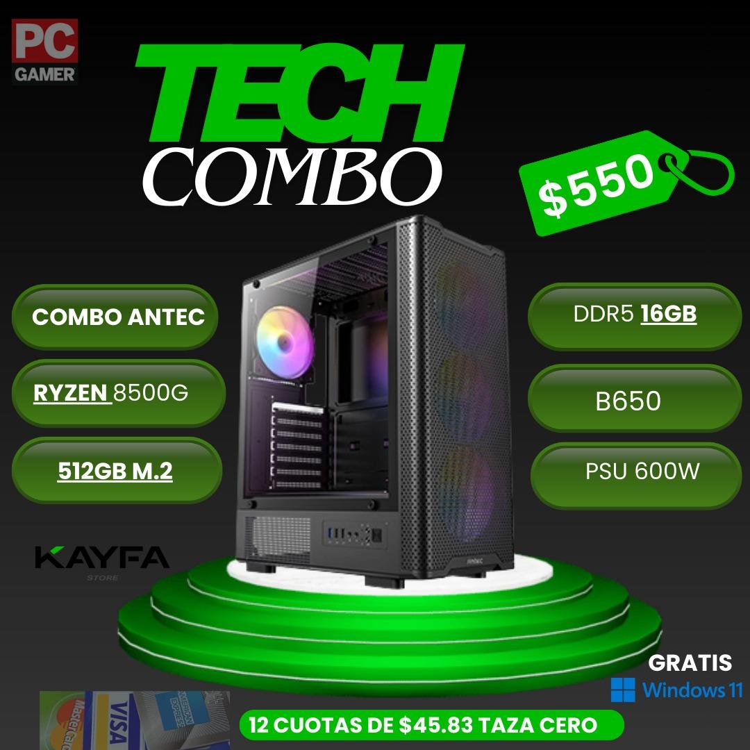 PC M-TEK Procesador AMD
Ryzen 5 8500G
16GB DDR5 5600MHZ 
B650MH DDR5 
M.2 500GB 
Case XYZ AIRONE 50 MESH NEGRO 
Redragon RGPS 600W - 80 Plus Bronze, 
Windows 11 Pro.