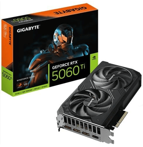 Tarjeta de Video Gigabyte RTX 5060 TI WindForce - OC - 8GB DDR7 